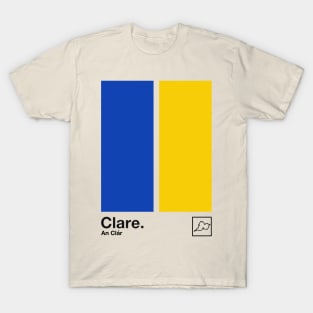 County Clare / Original Retro Style Minimalist Poster Design T-Shirt